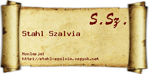 Stahl Szalvia névjegykártya
